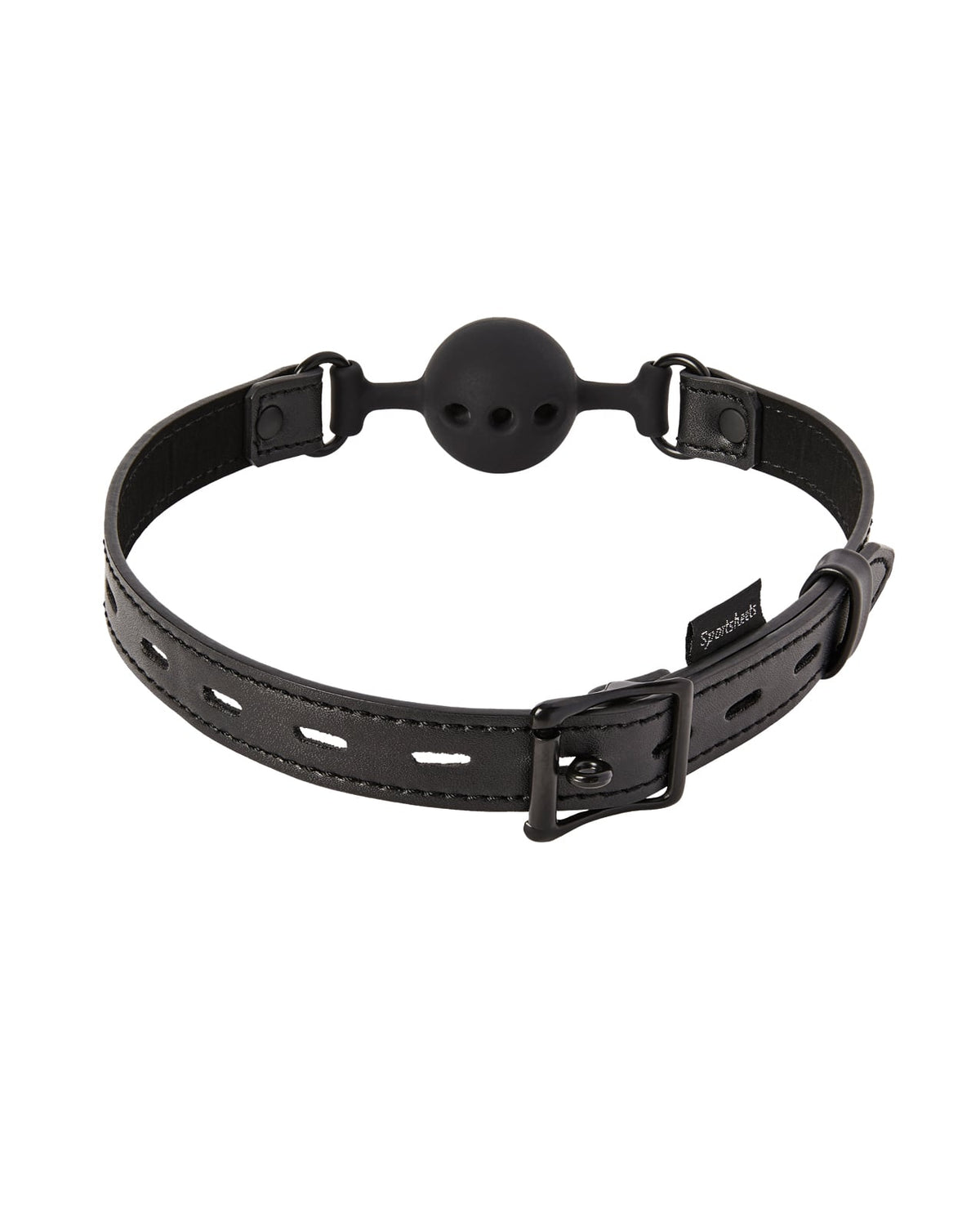 Sportsheets - Saffron Breathable Silicone Ball Gag (Black) – product view 3