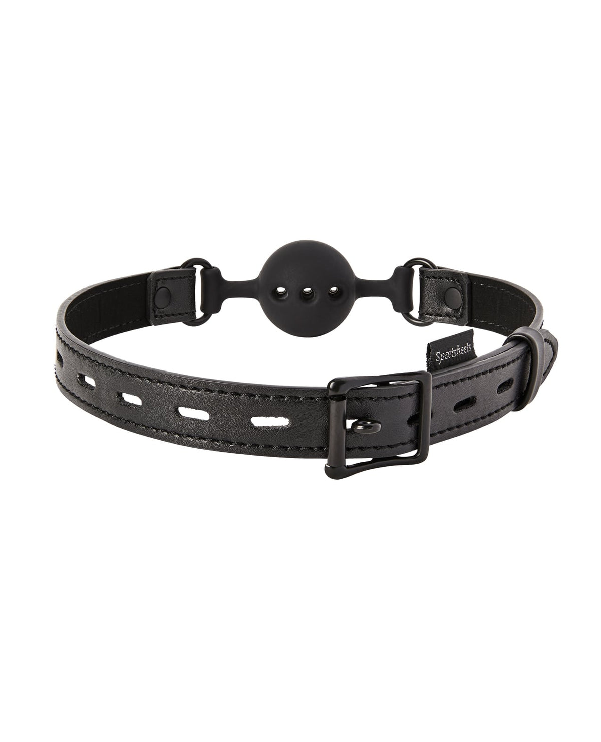 Sportsheets - Saffron Breathable Silicone Ball Gag (Black) – product view 4