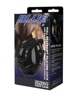 Blue Line - Full Restraint Silicone Cock and Balls Chastity Device (Black) BL1018 CherryAffairs