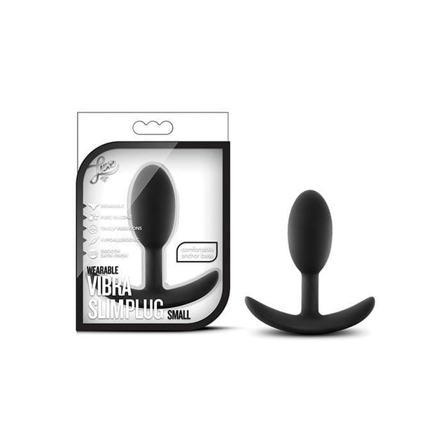 Blush Novelties - Luxe Wearable Vibra Slim Anal Plug Small (Black) BN1152 CherryAffairs