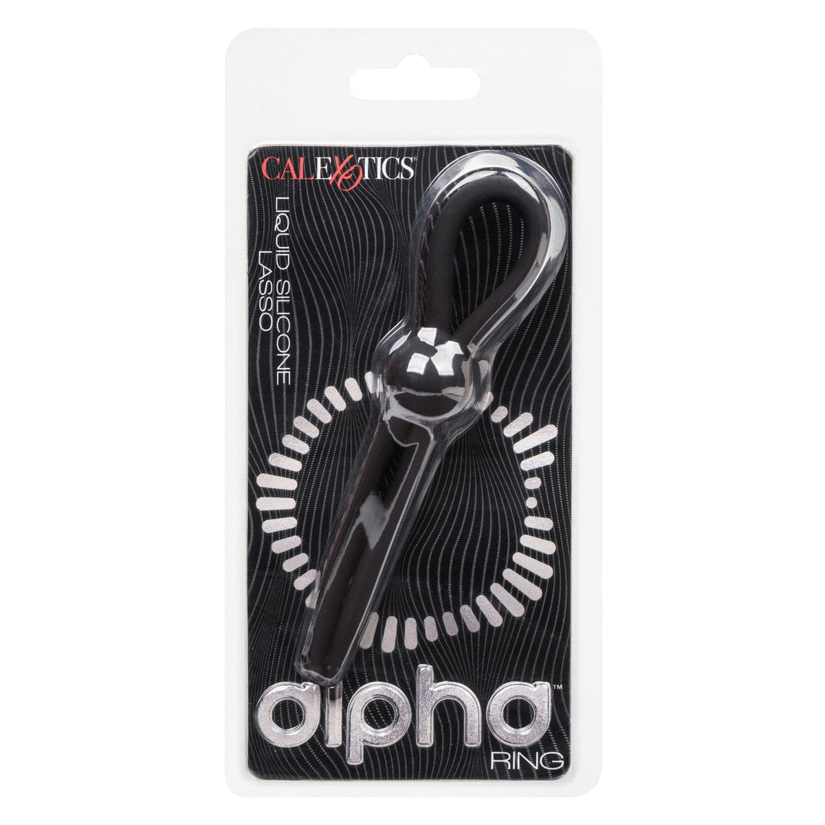 CalExotics - Alpha Liquid Silicone Adjustable Lasso Cock Ring (Black) CE2181 CherryAffairs