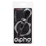 CalExotics - Alpha Liquid Silicone Adjustable Lasso Cock Ring (Black) CE2181 CherryAffairs