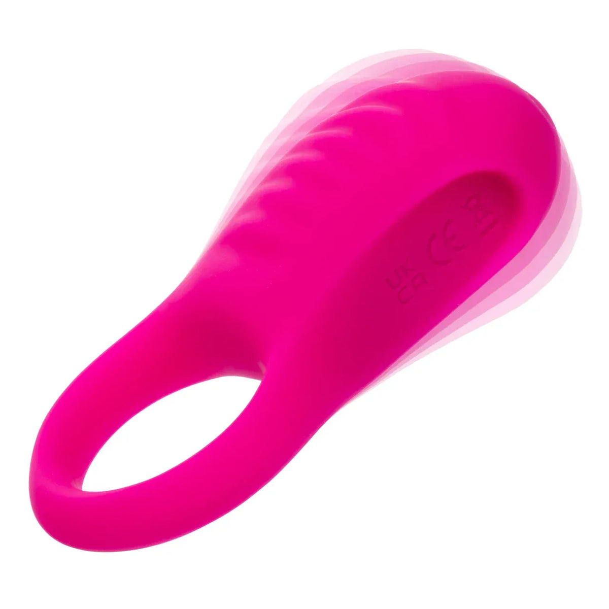 CalExotics - Basic Essentials Rechargeable Ridge Rider Cock Ring (Pink) CE2184 CherryAffairs