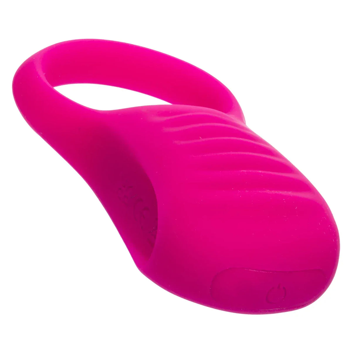 CalExotics - Basic Essentials Rechargeable Ridge Rider Cock Ring (Pink) CE2184 CherryAffairs