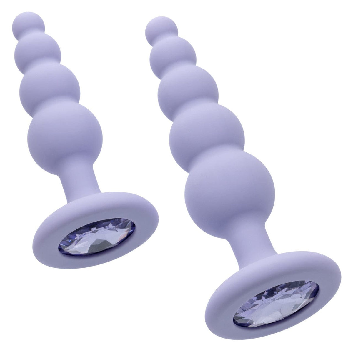 CalExotics - First Time Crystal Beaded Anal Probe Duo (Purple) CE2189 CherryAffairs