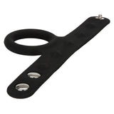 CalExotics - Silicone Tri-Snap Scrotum Support Cock Ring (Black) CE2179 CherryAffairs