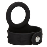 CalExotics - Silicone Tri-Snap Scrotum Support Cock Ring (Black) CE2179 CherryAffairs