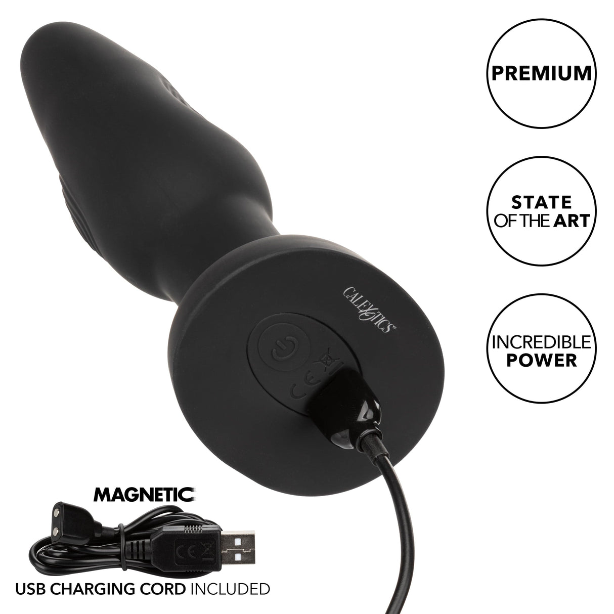 California Exotics - Bionic Dual Pulsating Probe Massager (Black) CE2009 CherryAffairs