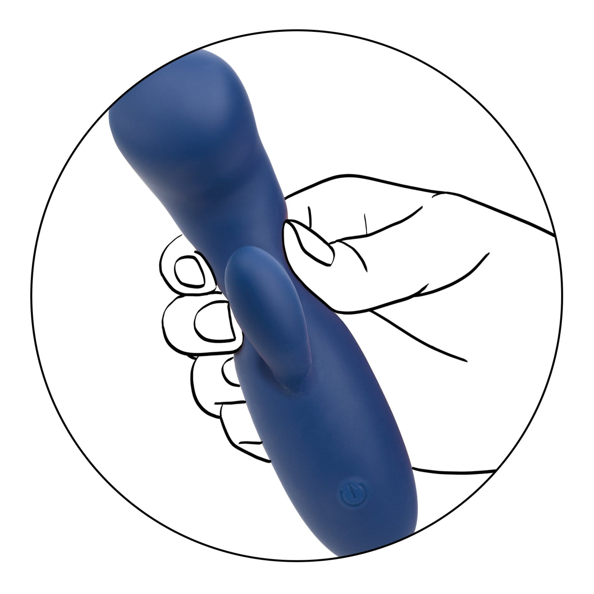 California Exotics - Cashmere Silk Duo Rabbit Vibrator (Blue) CE2021 CherryAffairs