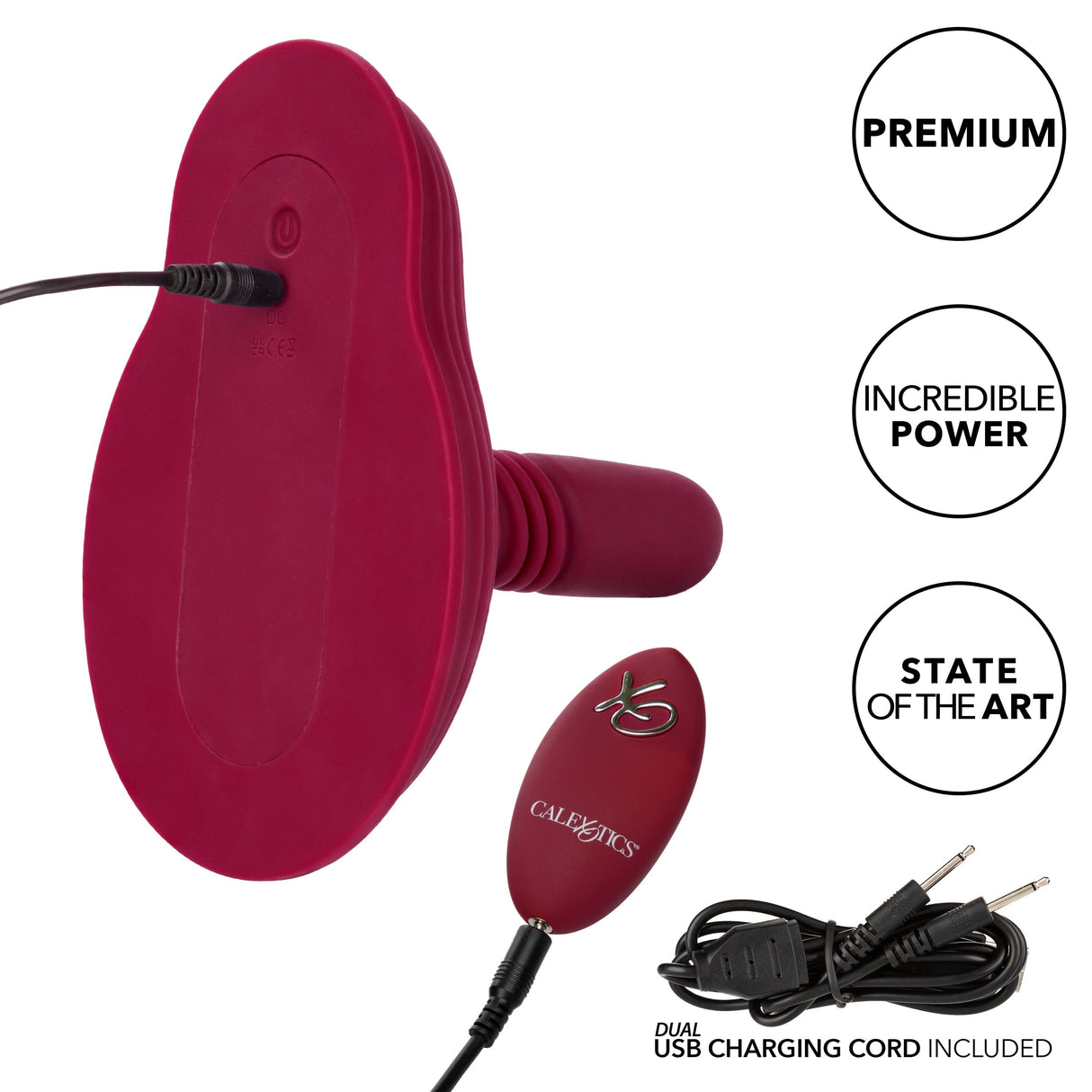 California Exotics - Dual Rider Remote Control Thrust & Grind Massager (Red) CE2015 CherryAffairs