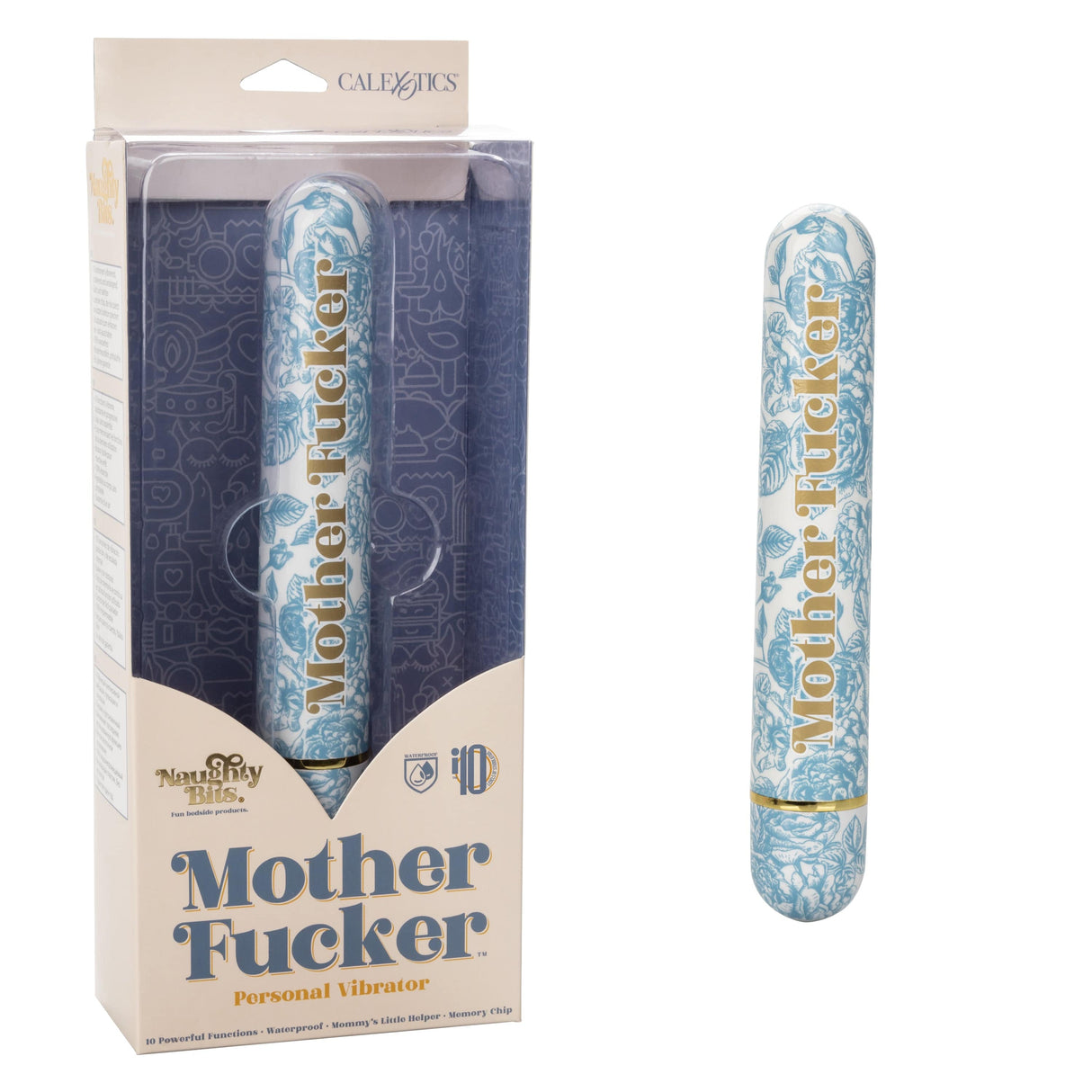 California Exotics - Naughty Bits Mother Fucker Personal Vibrator (Blue) CE2032 CherryAffairs