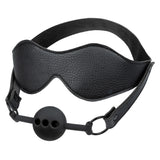 California Exotics - Nocturnal Collection Eye Mask and Breathable Ball Gag (Black) CE2136 CherryAffairs