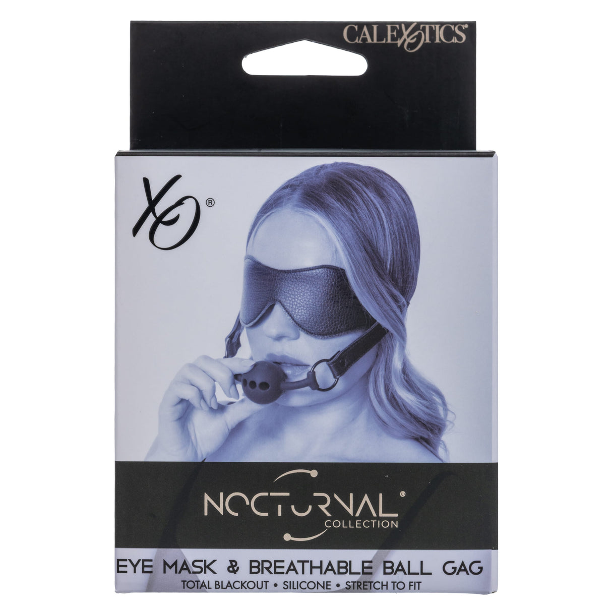 California Exotics - Nocturnal Collection Eye Mask and Breathable Ball Gag (Black) CE2136 CherryAffairs
