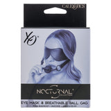 California Exotics - Nocturnal Collection Eye Mask and Breathable Ball Gag (Black) CE2136 CherryAffairs