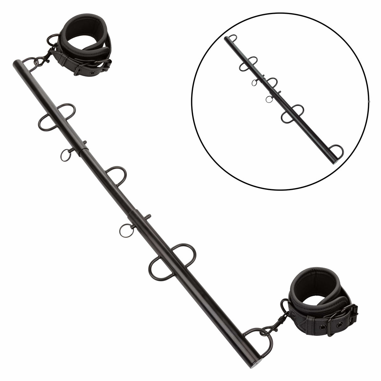California Exotics - Nocturnal Collection Spreader Bar with Cuffs (Black) CE2119 CherryAffairs