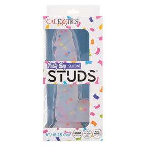 California Exotics - Party Boy Confetti Silicone Studs Dildo 6" (Multicolor) CE2121 CherryAffairs