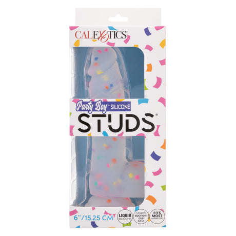 California Exotics - Party Boy Confetti Silicone Studs Dildo 6" (Multicolor) CE2121 CherryAffairs