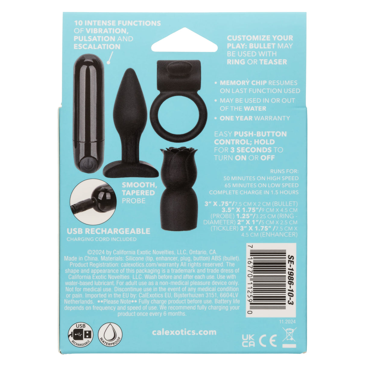 California Exotics - Pleasure Kits Allure Collection Couples Set (Black) CE2131 CherryAffairs
