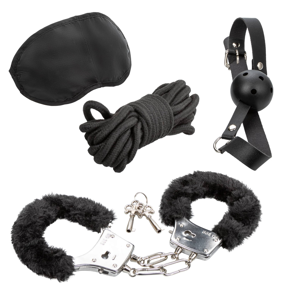California Exotics - Pleasure Kits Explorer Collection BDSM Set (Black) CE2130 CherryAffairs