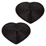 California Exotics - Radiance Heart Pasties Nipple Covers (Black) CE2016 CherryAffairs