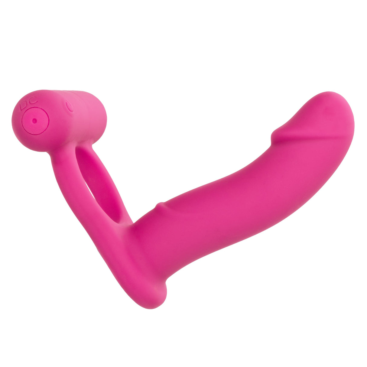 California Exotics - Silicone Rechargeable Double Diver Couple Cock Ring with Dildo (Pink) CE1997 CherryAffairs