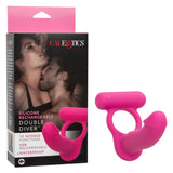 California Exotics - Silicone Rechargeable Double Diver Couple Cock Ring with Dildo (Pink) CE1997 CherryAffairs