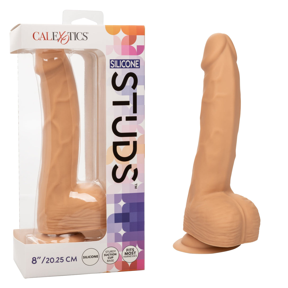 California Exotics - Silicone Studs Realistic Dildo with Balls CherryAffairs