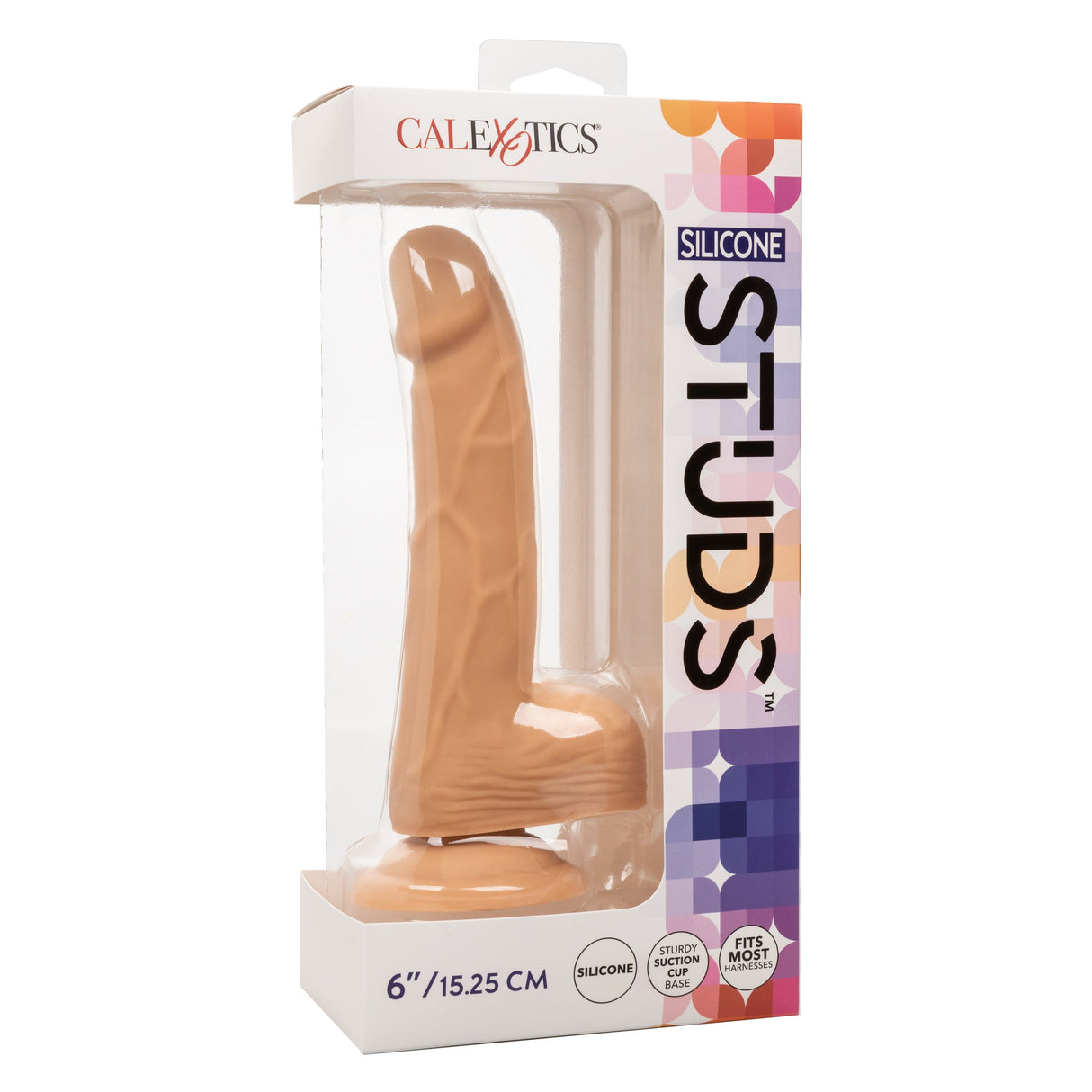 California Exotics - Silicone Studs Realistic Dildo with Balls CherryAffairs