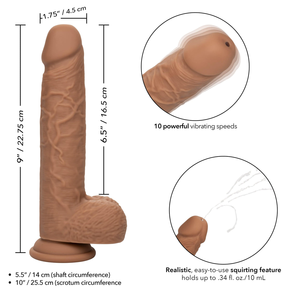 California Exotics - Squirting Fuck Stick Silicone Realistic Dildo Vibrator CherryAffairs