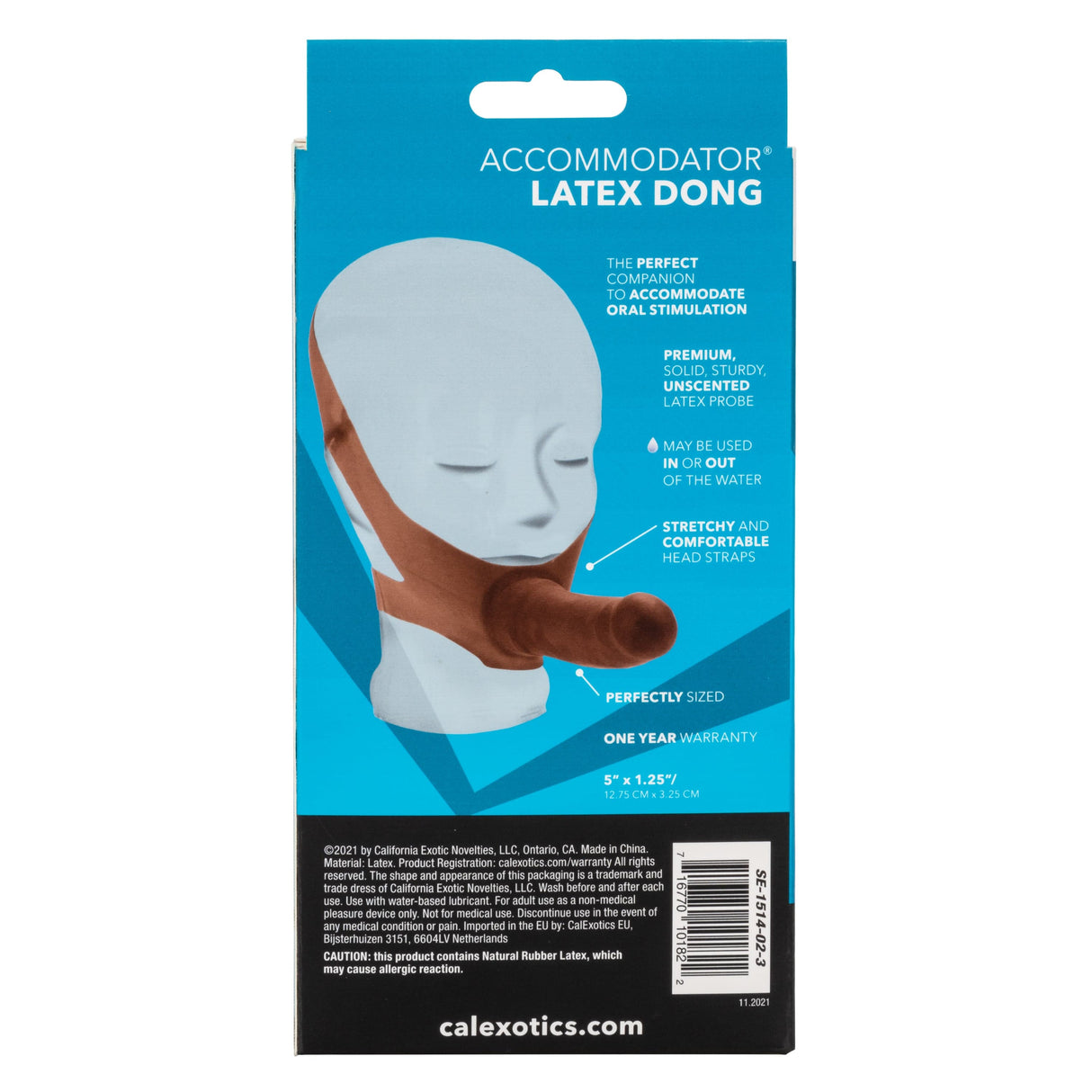 California Exotics - The Original Accommodator Latex Dong Mouth Strap On CherryAffairs