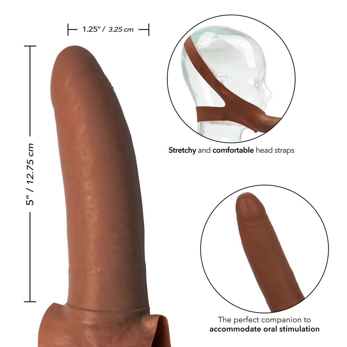 California Exotics - The Original Accommodator Latex Dong Mouth Strap On CherryAffairs