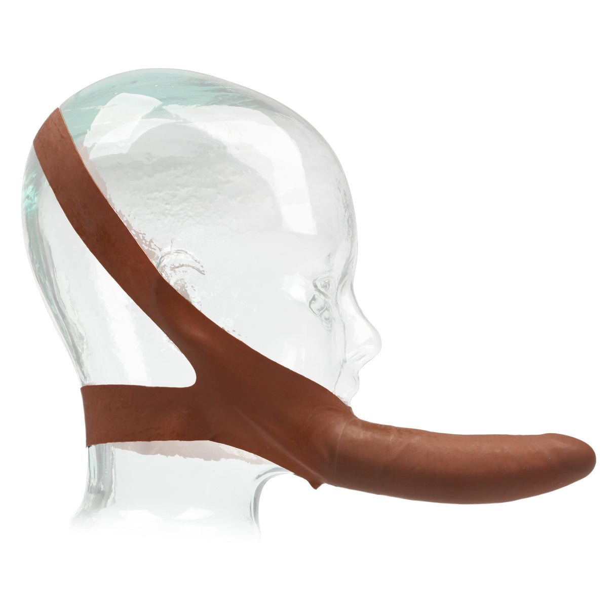 California Exotics - The Original Accommodator Latex Dong Mouth Strap On CherryAffairs