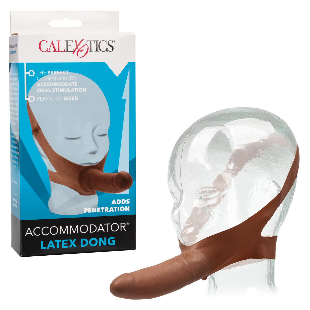 California Exotics - The Original Accommodator Latex Dong Mouth Strap On CherryAffairs