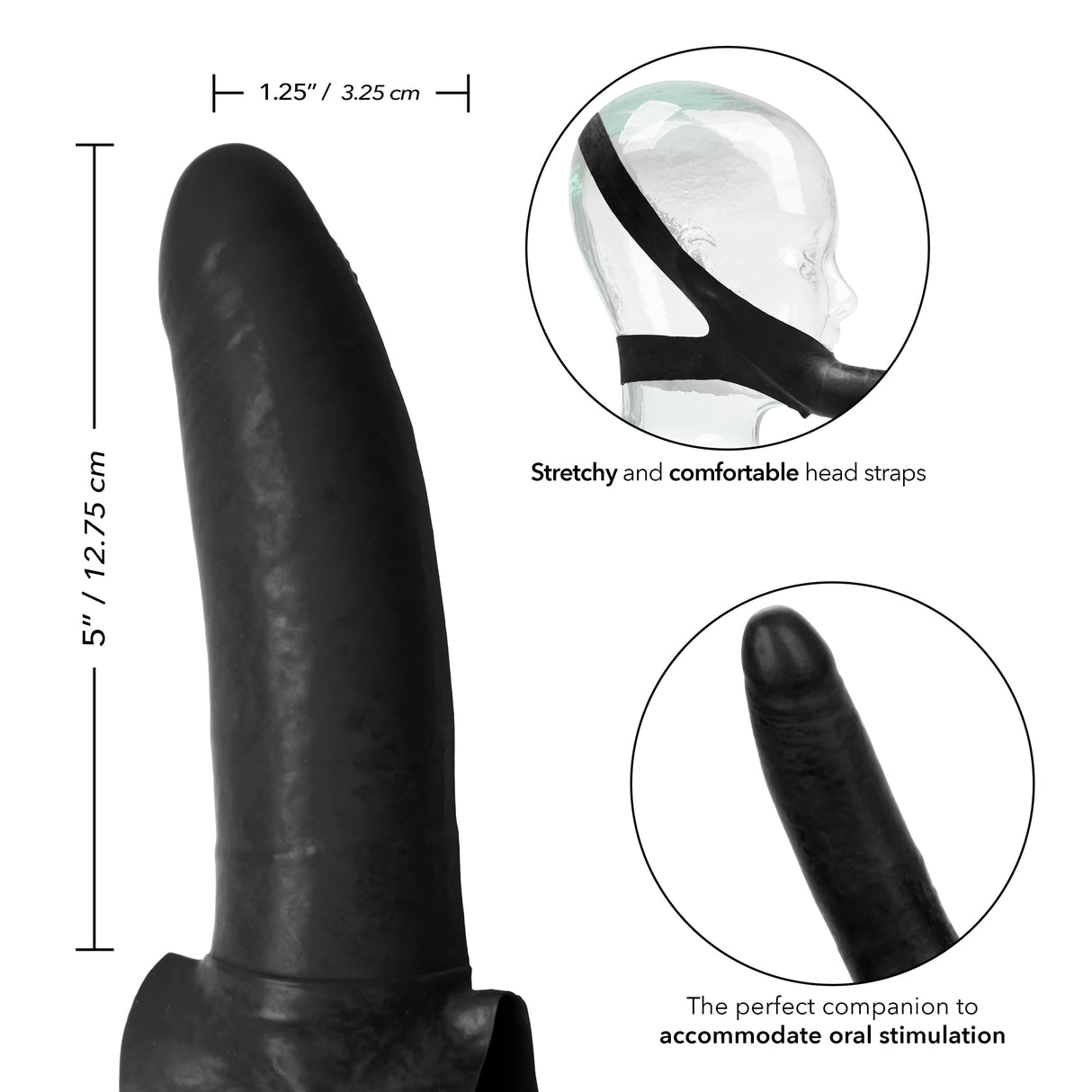 California Exotics - The Original Accommodator Latex Dong Mouth Strap On CherryAffairs