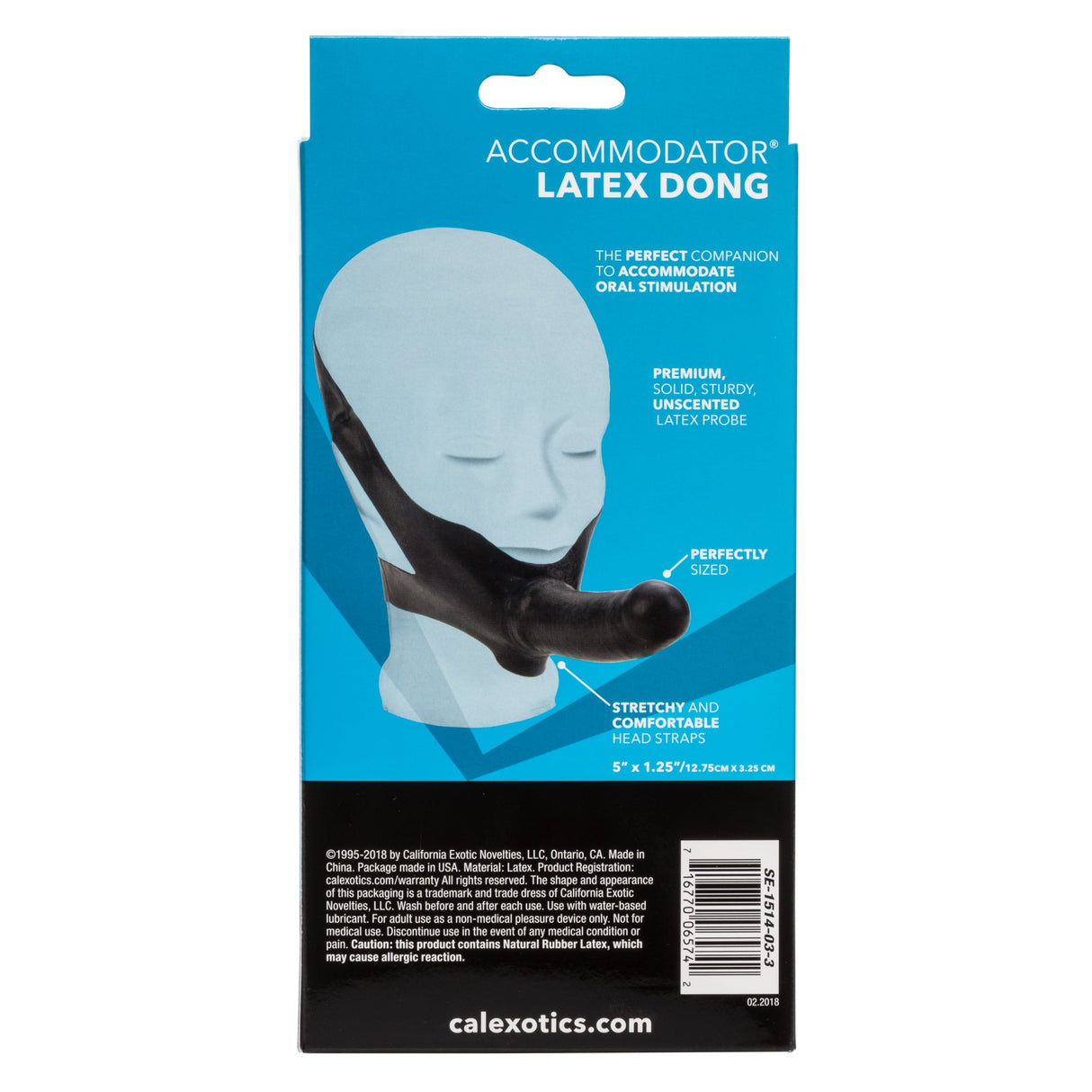 California Exotics - The Original Accommodator Latex Dong Mouth Strap On CherryAffairs