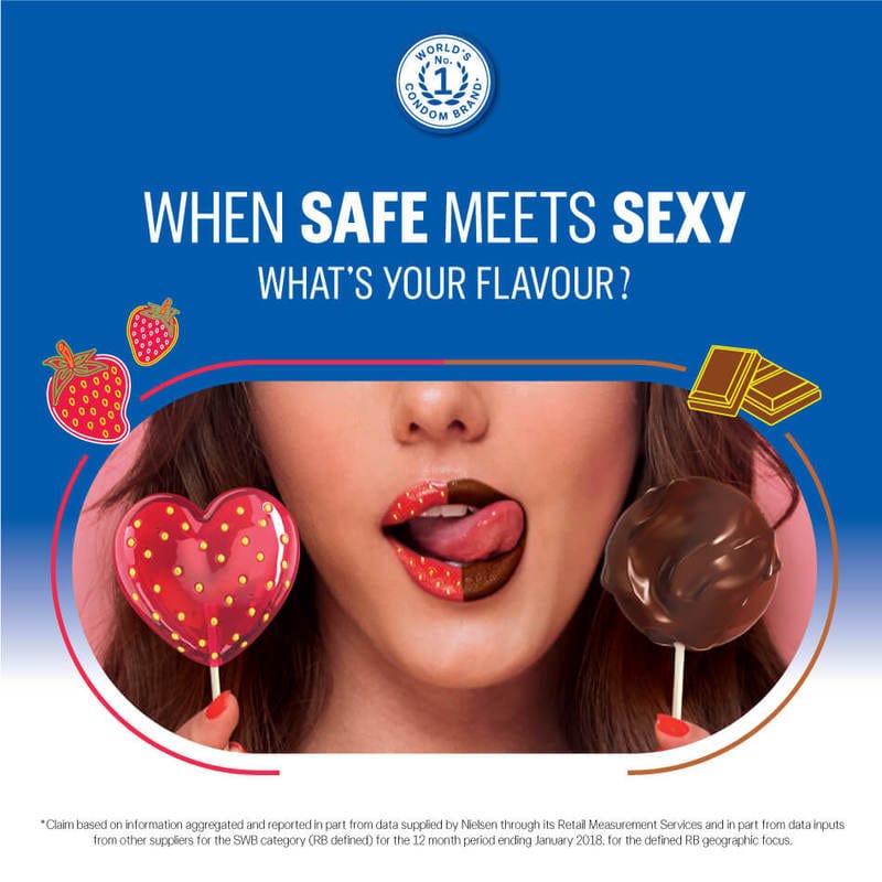 Durex - Chocolate Flavoured with Dots Textured Condoms CherryAffairs