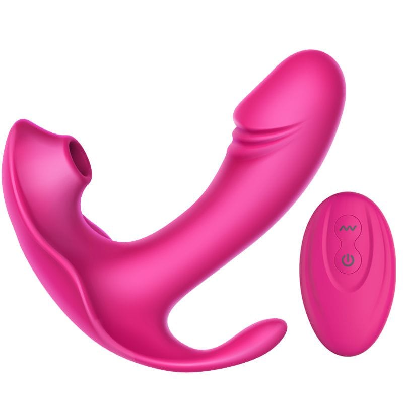 Erocome - Volans Remote Control Dual Vibrating Sucking Massager (Pink)    Clit Massager (Vibration) Rechargeable