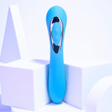 Evolved - Heads Or Tails Vibrating Dildo Clit Massager (Blue) EV1151 CherryAffairs