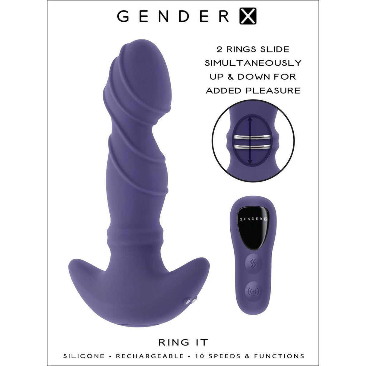 Evolved - Ring It Vibrating Anal Plug (Purple) EV1183 CherryAffairs