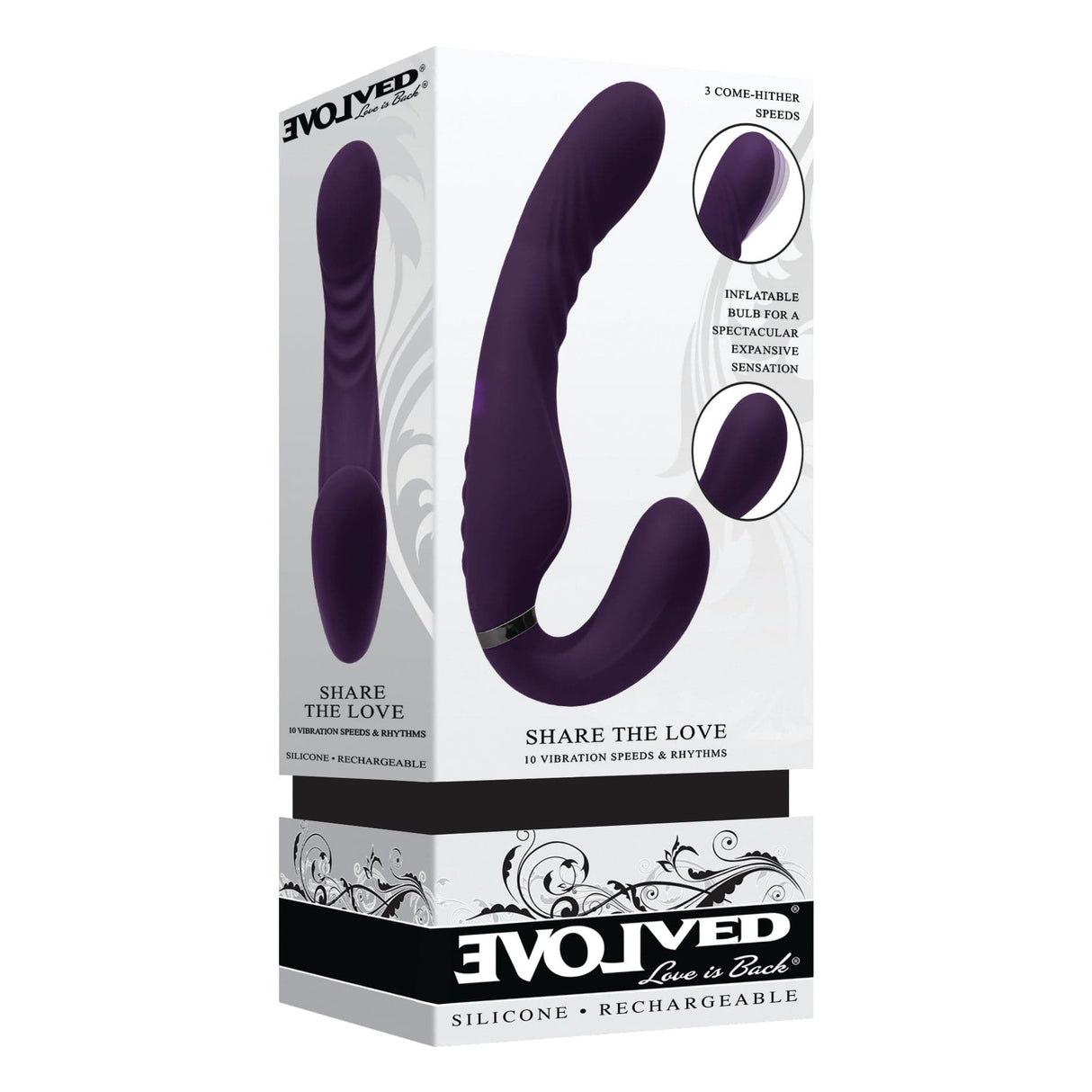 Evolved - Share The Love Strapless Strap On (Purple) EV1132 CherryAffairs