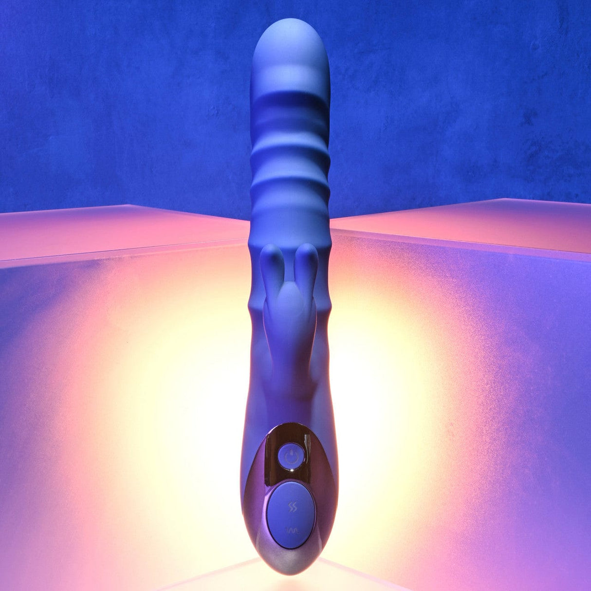 Evolved - The Ringer Vibrating Rabbit Dildo (Blue) EV1156 CherryAffairs