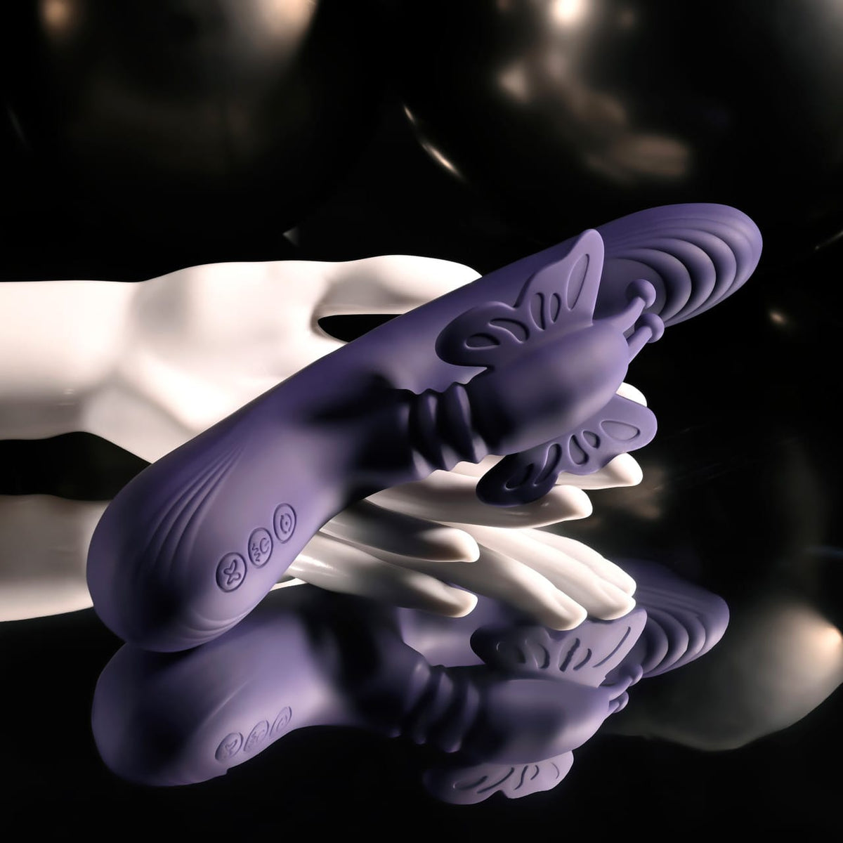 Evolved - Wings of Frenzy Rechargeable Rabbit Vibrator (Purple) EV1221 CherryAffairs