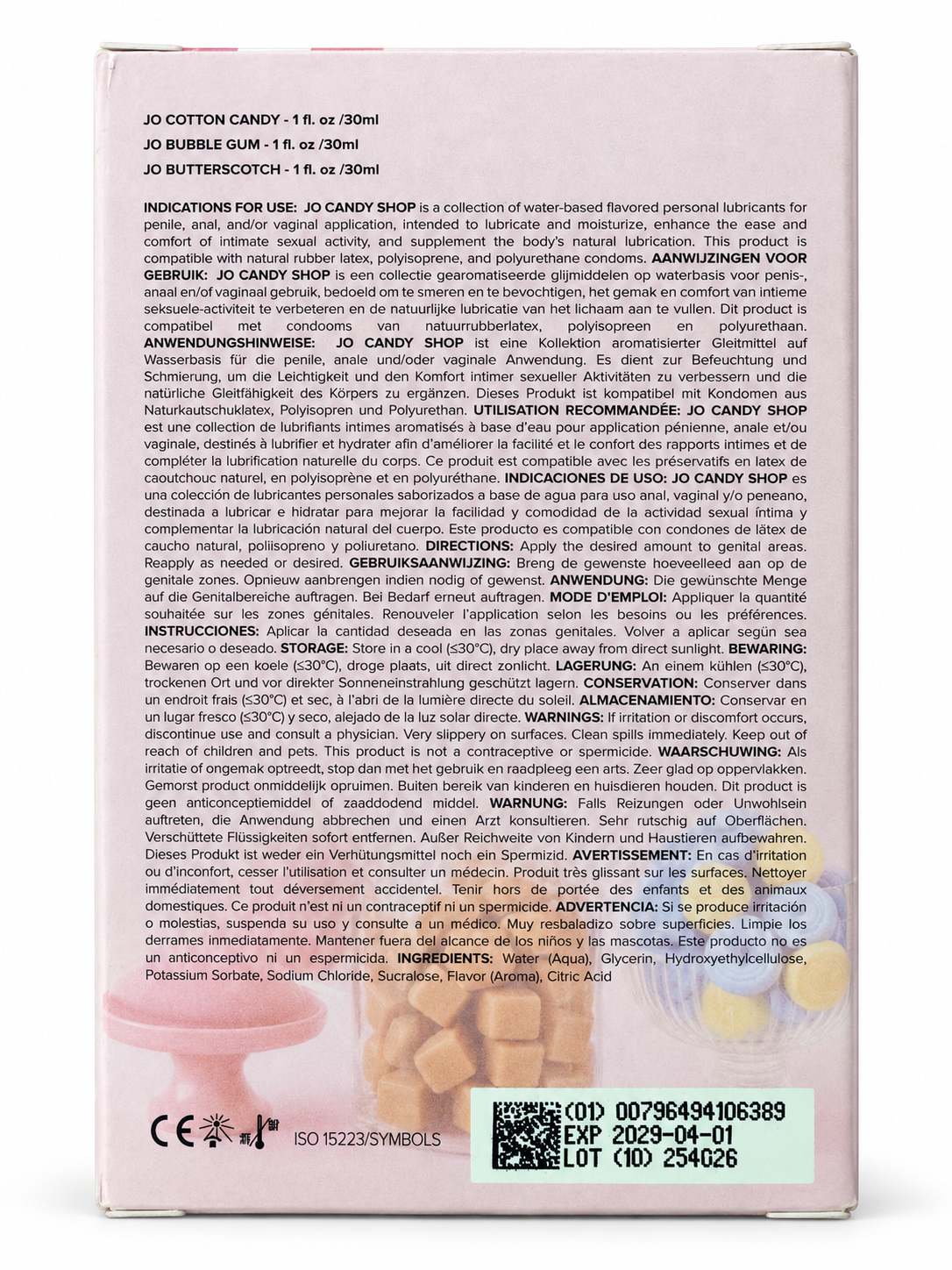 Pelincir Berasaskan Air Berperisa System JO - Tri-Me Candy Shoppe, Pek Tiga 3 × 30 ml