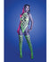 Fantasy Lingerie - Adrenaline Rhinestone Fishnet Teddy Set (Neon Green) FTL1035 CherryAffairs