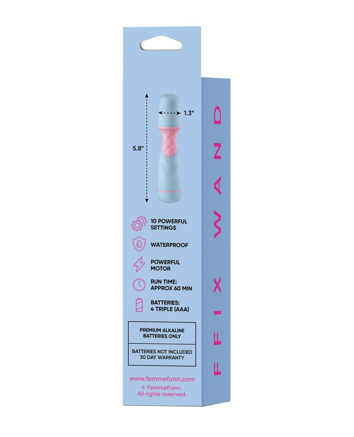 Femme Funn - Ffix Mini Wand Massager (Blue) FEF1006 CherryAffairs
