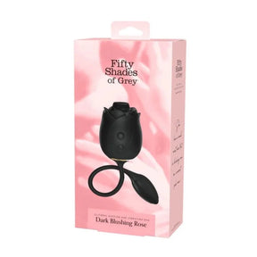 Fifty Shades of Grey - Dark Blushing Rose Clitoral Air Stimulator Vibrator (Black) FSG1185 CherryAffairs