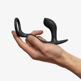 Fun Factory - Bootie Ring Silicone Cock Ring with Butt Plug (Black) FF1181 CherryAffairs