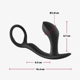 Fun Factory - Bootie Ring Silicone Cock Ring with Butt Plug (Black) FF1181 CherryAffairs