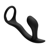 Fun Factory - Bootie Ring Silicone Cock Ring with Butt Plug (Black) FF1181 CherryAffairs