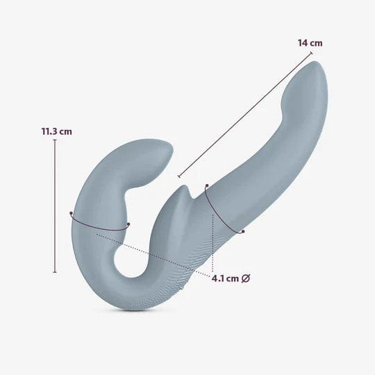 Fun Factory - Share Vibe Pro Vibrating Double Dildo (Cool Grey) FF1178 CherryAffairs